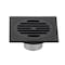 Kingston Brass BSF4262MB Watercourse Symmetric 4" Square Grid Shower Drain, Matte Blk BSF4262MB - alternate 1
